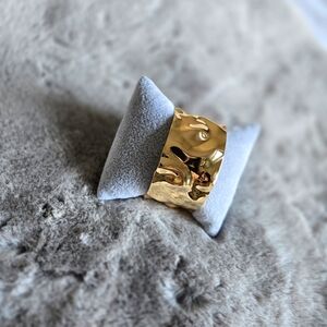NEW | Gold Tone Hammered Bangle Bracelet
